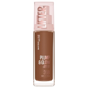 Maybelline Lifter Plump & Glow Foundation, Liquid Foundation with 2% Niacinamide + Hyaluronic Acid, Plumping and Brightening Face Makeup, 367, 1 Count(368 NEUTRAL)