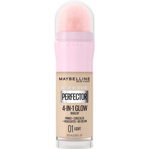 Maybelline New York Instant Age Rewind Instant Perfector 4-In-1 Glow Makeup, Fair/Light Cool(01 LIGHT)