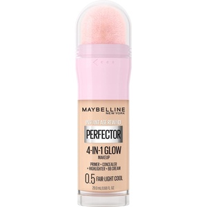Maybelline New York Instant Age Rewind Instant Perfector 4-In-1 Glow Makeup, Fair/Light Cool(0.5 FAIR/LIGHT COOL)