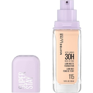 Maybelline Super Stay Lumi-Matte Foundation, Lightweight and Buildable Full Coverage Foundation Makeup For Up To 30HR Wear, 112, 1 Count(115 – Cool)