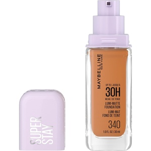 Maybelline Super Stay Lumi-Matte Foundation, Lightweight and Buildable Full Coverage Foundation Makeup For Up To 30HR Wear, 112, 1 Count(340 – Warm)