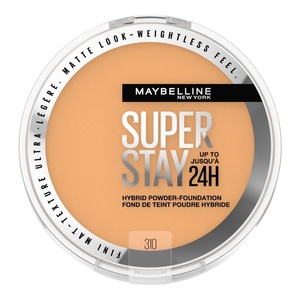 Maybelline Super Stay Up to 24HR Hybrid Powder-Foundation, Medium-to-Full Coverage Makeup, Matte Finish, 375, 1 Count(SUPERSTAY POWDER 310)