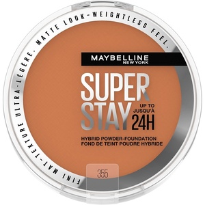 Maybelline Super Stay Up to 24HR Hybrid Powder-Foundation, Medium-to-Full Coverage Makeup, Matte Finish, 375, 1 Count(SUPERSTAY POWDER 355)