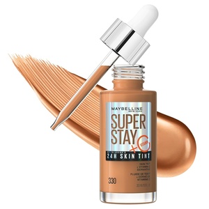 Maybelline Super Stay Up to 24HR Skin Tint, Radiant Light-to-Medium Coverage Foundation, Makeup Infused With Vitamin C, 372, 1 Count(330)