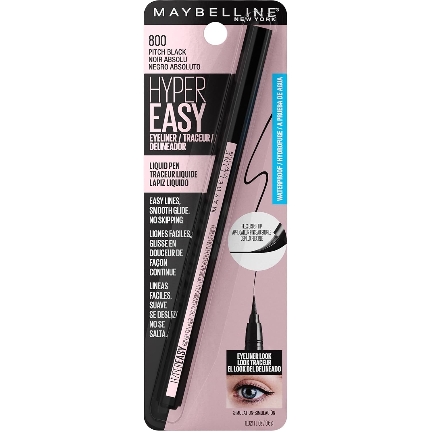 image:imageMAYBELLINE New York Hyper Easy Liquid Pen NoSkip Waterproof Eyeliner Satin Finish Pitch BrownPITCH BLACK
