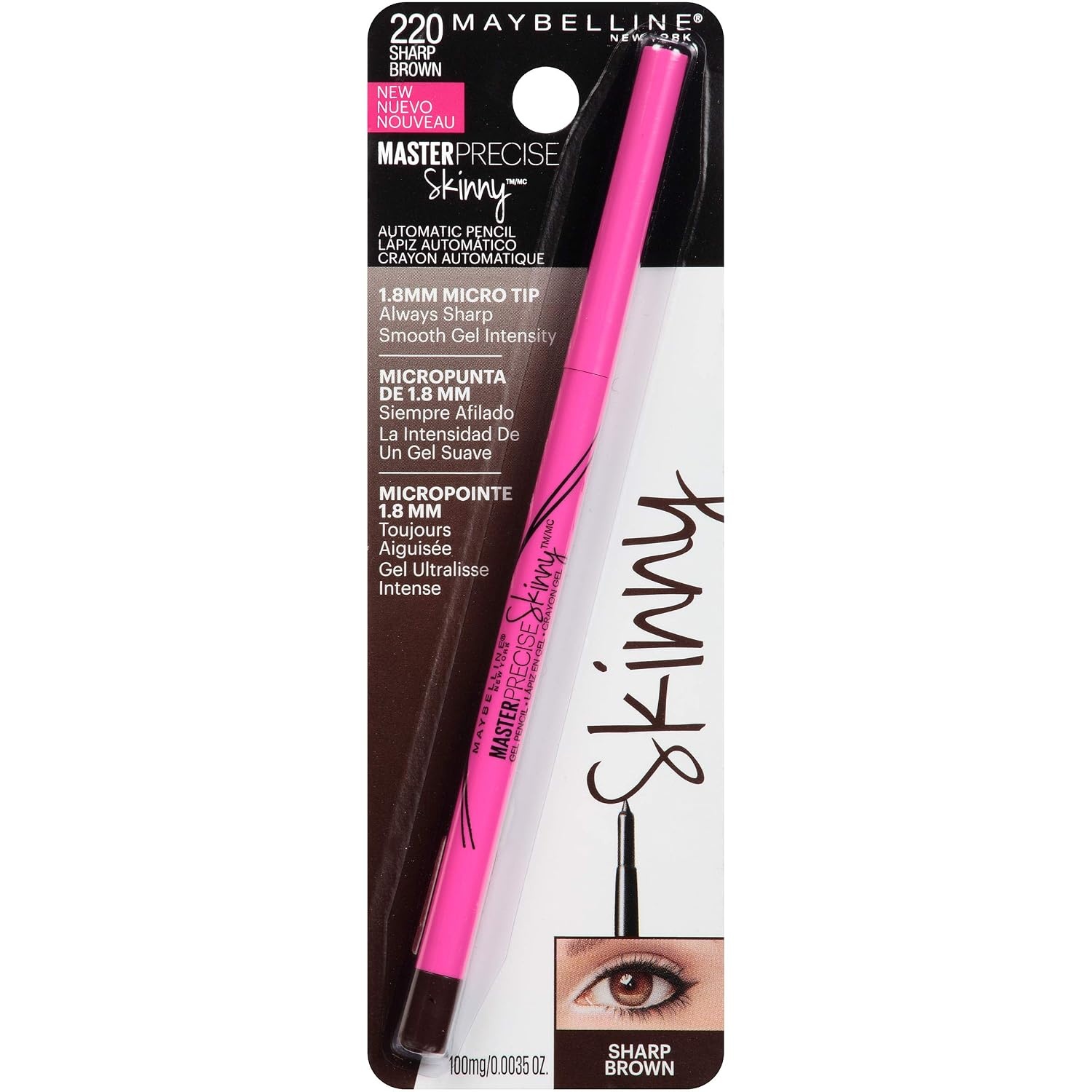 image:imageMaybelline Master Precise Skinny Gel Eyeliner Pencil Defining Black 1 CountSHARP BROWN