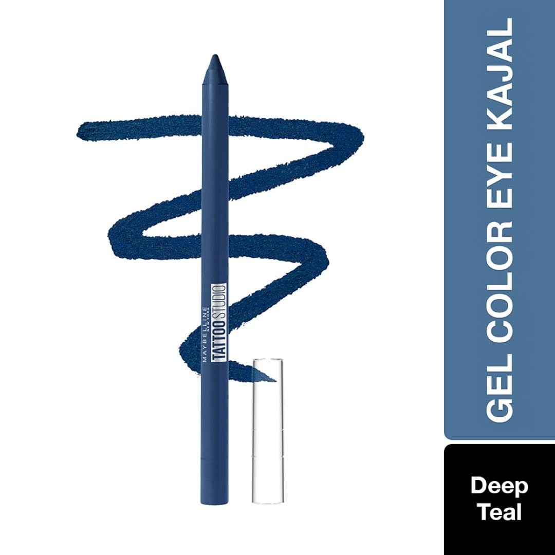 image:imageMaybelline Tattoo Studio Sharpenable Gel Pencil Waterproof Eyeliner LongLasting Eyeliner With Smooth Gel Pigments For Up To 36HR Wear Biscotti Cream 1 Count921 DEEP TEAL