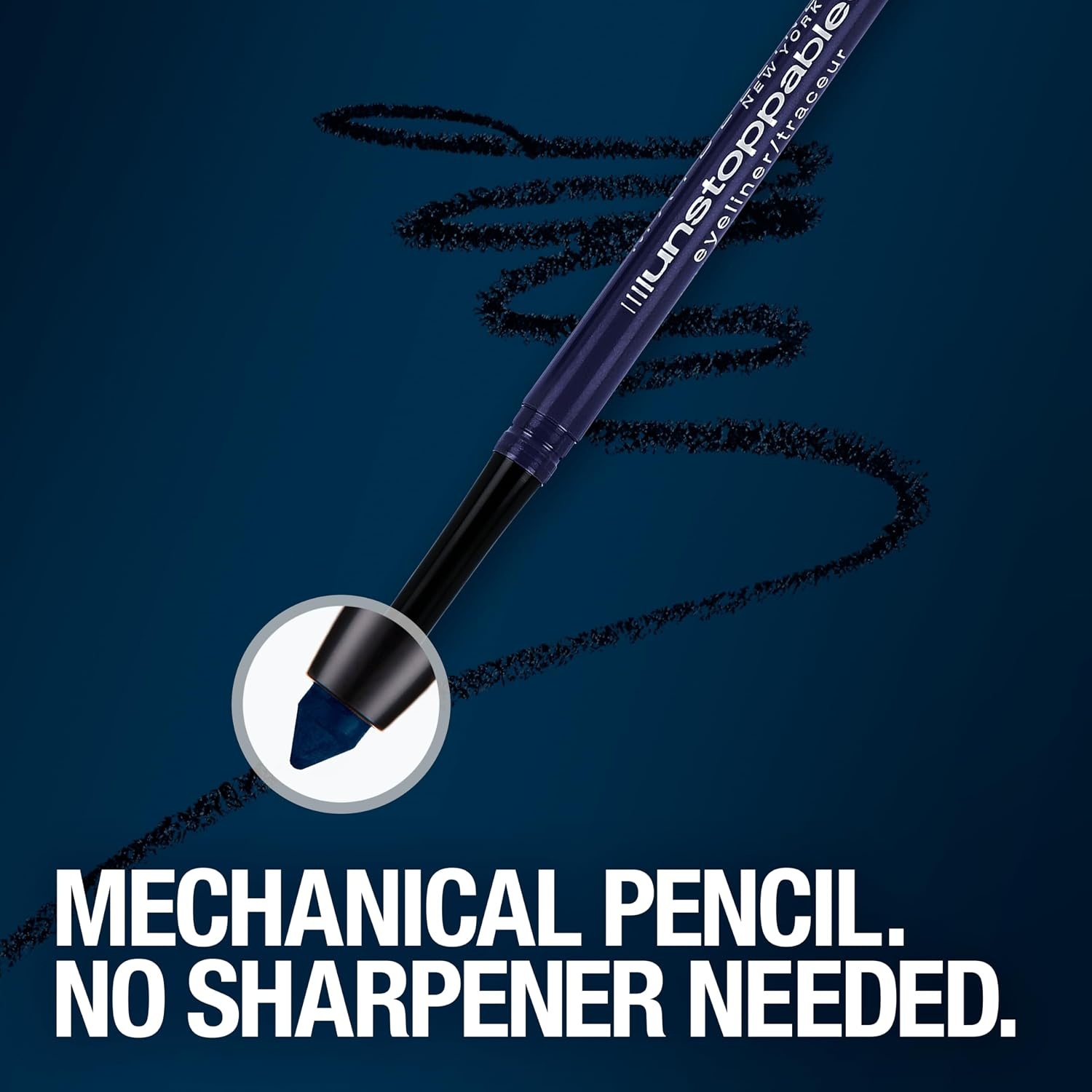 image:imageMaybelline Unstoppable Waterproof Mechanical Black Eyeliner Pencil Easy to Apply Smooth Glide Up to 24 Hour Wear OnyxEspresso