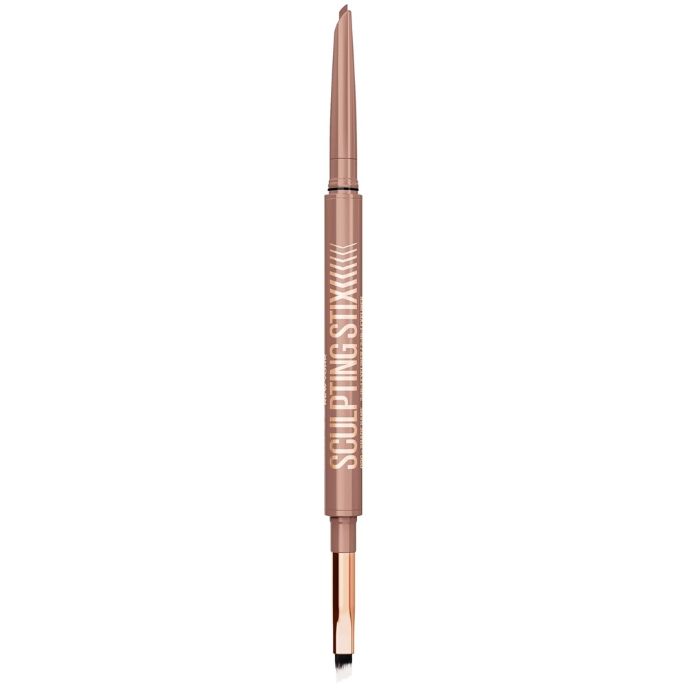 image:imageMAYBELLINE Sculpting Stix 2in1 Eyeliner Dual Ended Brown Eye Liner With Up to 24HR Wear Smudge and SweatResistant Eye Makeup Formula Mocha Contour 1 CountHAZY TAUPE
