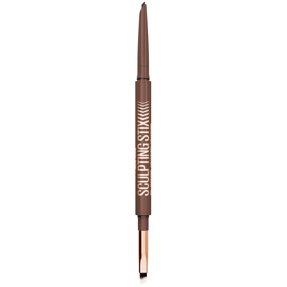image:imageMAYBELLINE Sculpting Stix 2in1 Eyeliner Dual Ended Brown Eye Liner With Up to 24HR Wear Smudge and SweatResistant Eye Makeup Formula Mocha Contour 1 CountMOCHA CONTOUR