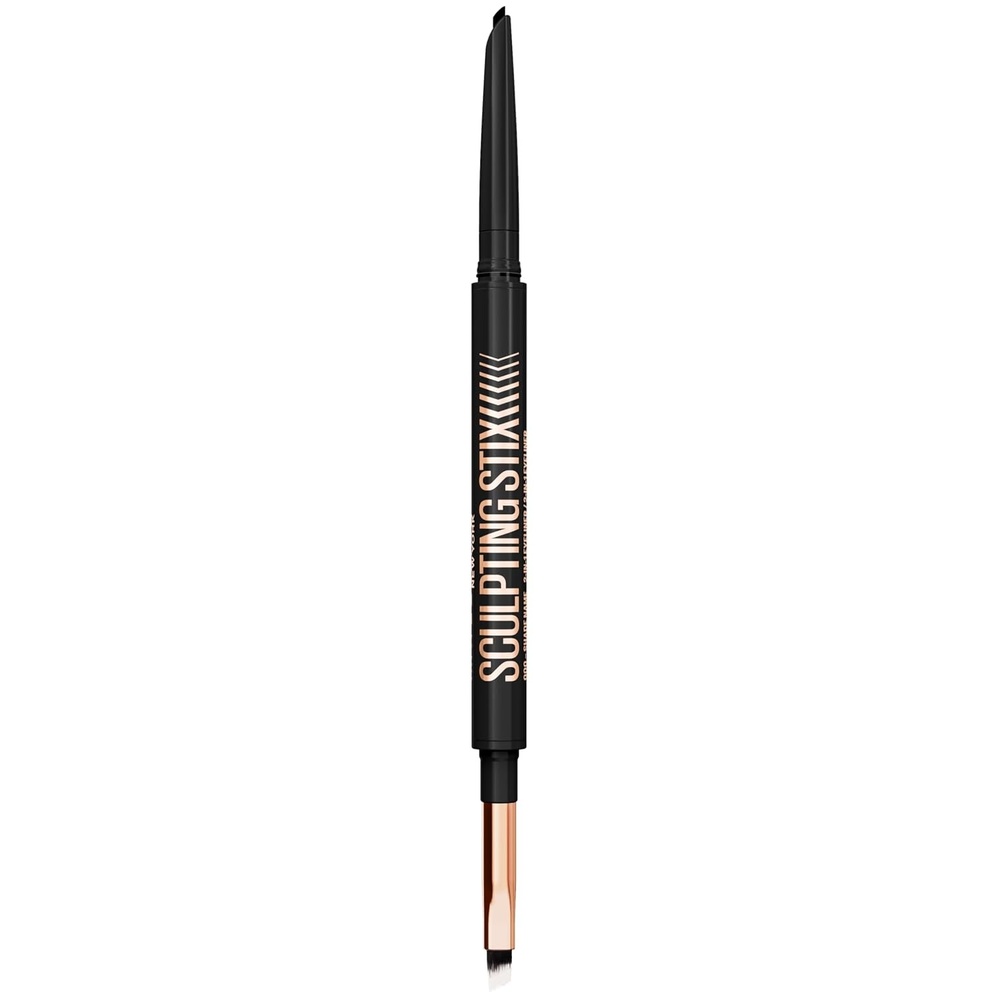 image:imageMAYBELLINE Sculpting Stix 2in1 Eyeliner Dual Ended Brown Eye Liner With Up to 24HR Wear Smudge and SweatResistant Eye Makeup Formula Mocha Contour 1 CountBLACK BLUR