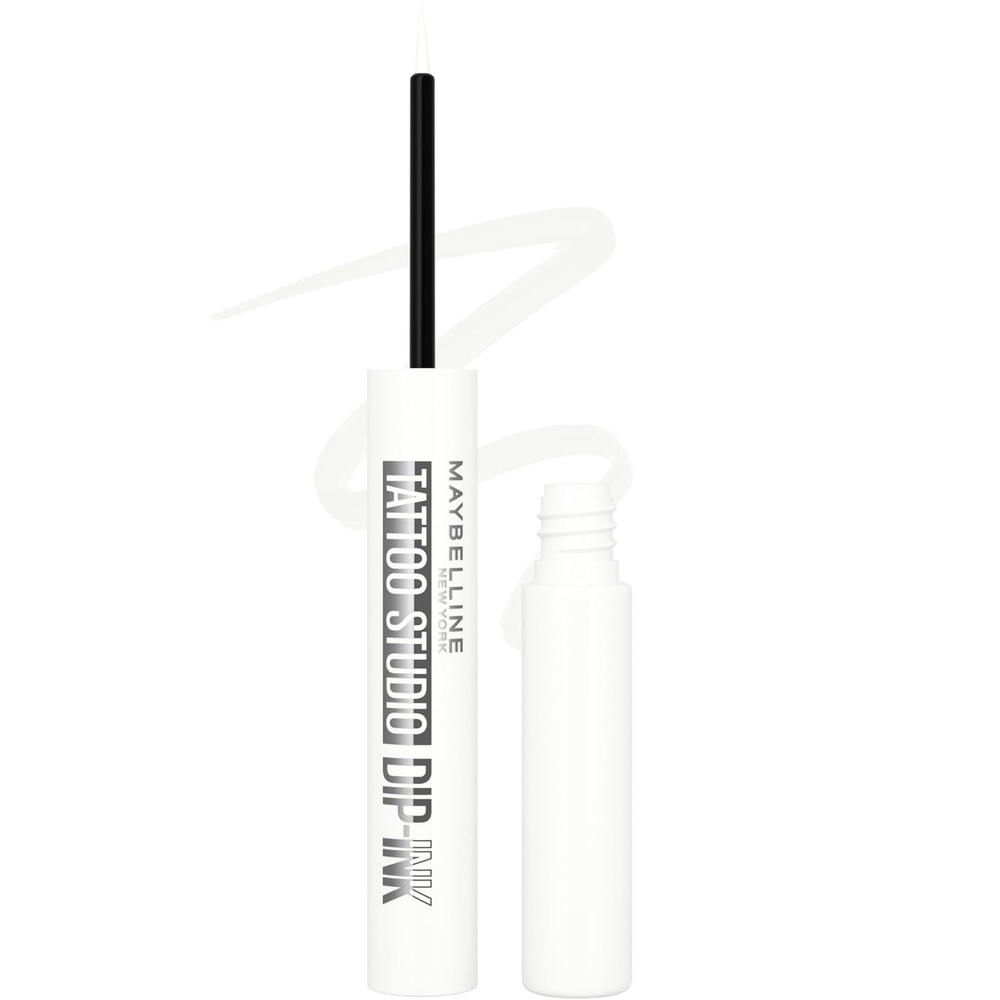 image:imageMAYBELLINE Tattoo Studio DipInk Liquid Eyeliner Waterproof Eyeliner With Up to 24 Hour Wear Black Track 1 Count104 White Canvas