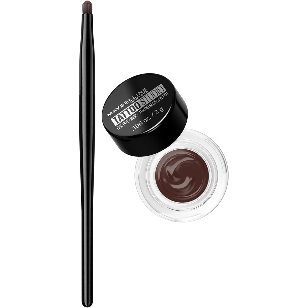 image:imageMaybelline New York Makeup Eyestudio Lasting Drama Gel Eye Liner Blackest Black Waterproof 0106 OuncePack of 1952 BROWN