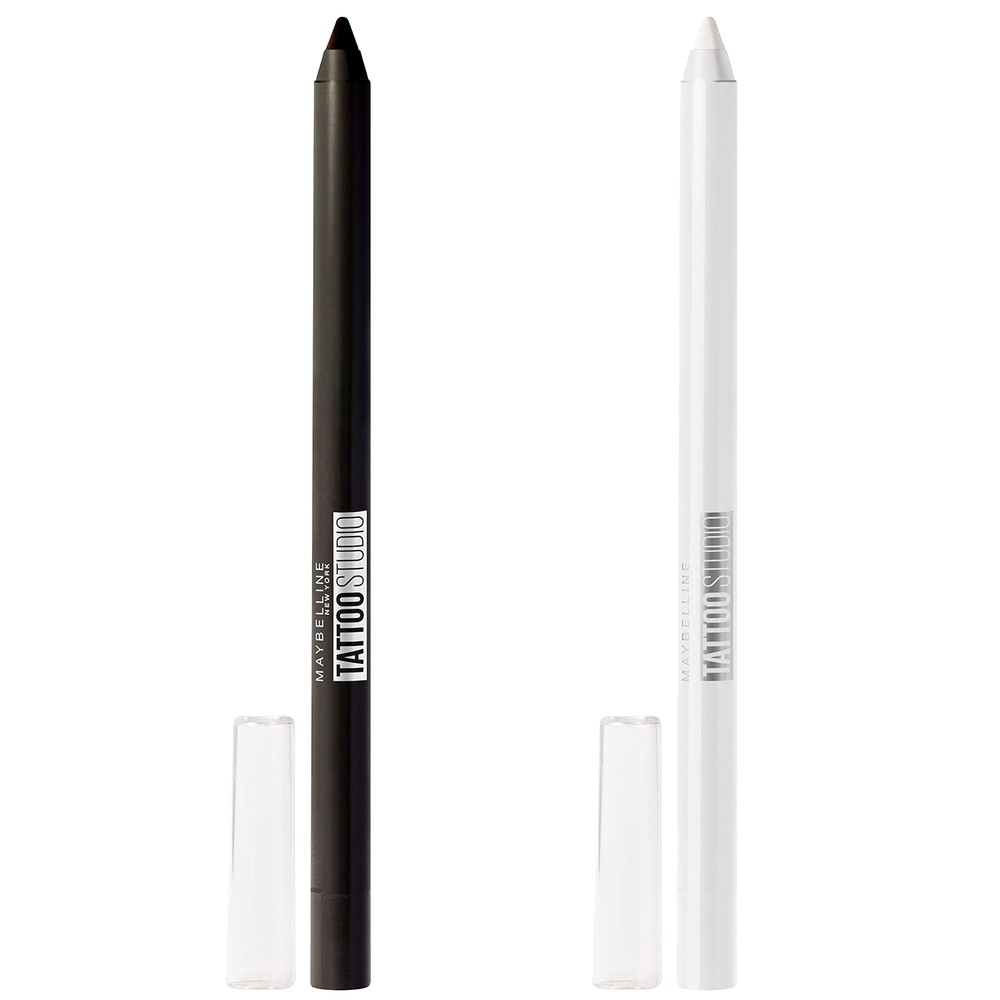 image:imageMaybelline Tattoo Studio Sharpenable Gel Pencil Waterproof Eyeliner LongLasting Eyeliner With Smooth Gel Pigments For Up To 36HR Wear Biscotti Cream 1 CountPOLISHED WHITE DEEP ONYX BUNDLE