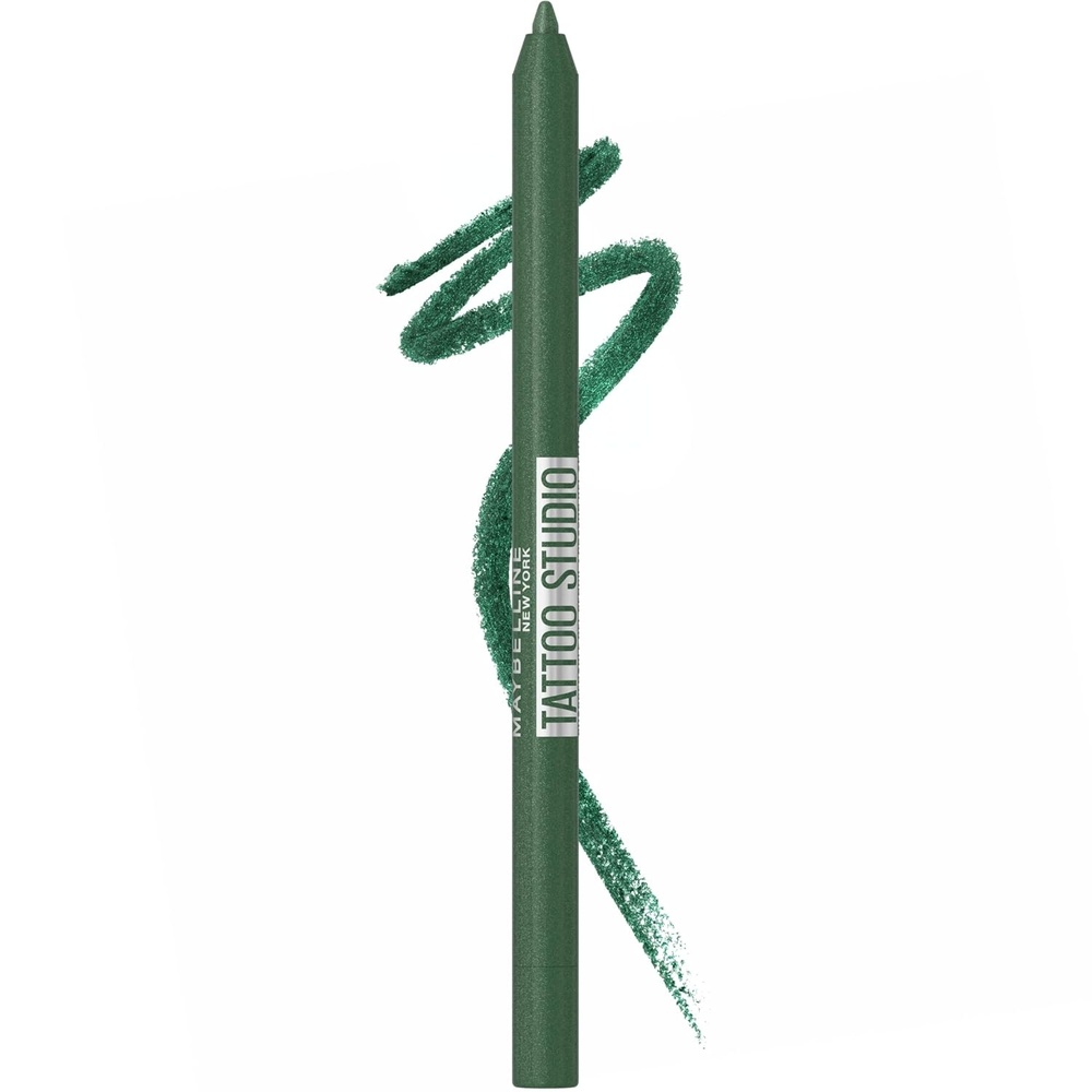 image:imageMaybelline Tattoo Studio Sharpenable Gel Pencil Waterproof Eyeliner LongLasting Eyeliner With Smooth Gel Pigments For Up To 36HR Wear Biscotti Cream 1 Count817 HUNTER GREEN