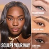 MAYBELLINE Sculpting Stix 2-in-1 Eyeliner, Dual Ended Brown Eye Liner With Up to 24HR Wear, Smudge and Sweat-Resistant Eye Makeup Formula, Mocha Contour, 1 Count(BLACK BLUR)
