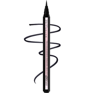 MAYBELLINE New York Hyper Easy Liquid Pen No-Skip Waterproof Eyeliner, Satin Finish, Pitch Brown(PITCH BLACK)