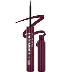 MAYBELLINE Tattoo Studio Dip-Ink Liquid Eyeliner, Waterproof Eyeliner With Up to 24 Hour Wear, Black Track, 1 Count(103 Burgundy Boost)