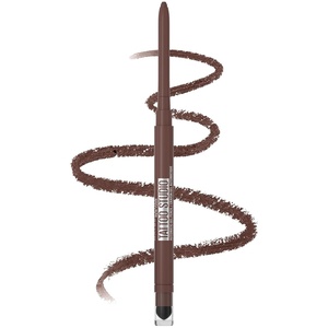 Maybelline Tattoo Studio Automatic Gel Pencil Waterproof Eyeliner, Blendable, Smudge Resistant, Matte Eyeliner For Up To 36HR Wear, Midnight Mocha (Smokey Gray), Packaging May Vary(Expressotini (Smokey Brown))