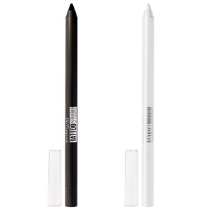 Maybelline Tattoo Studio Sharpenable Gel Pencil Waterproof Eyeliner, Long-Lasting Eyeliner With Smooth Gel Pigments For Up To 36HR Wear, Biscotti Cream, 1 Count(POLISHED WHITE & DEEP ONYX BUNDLE)