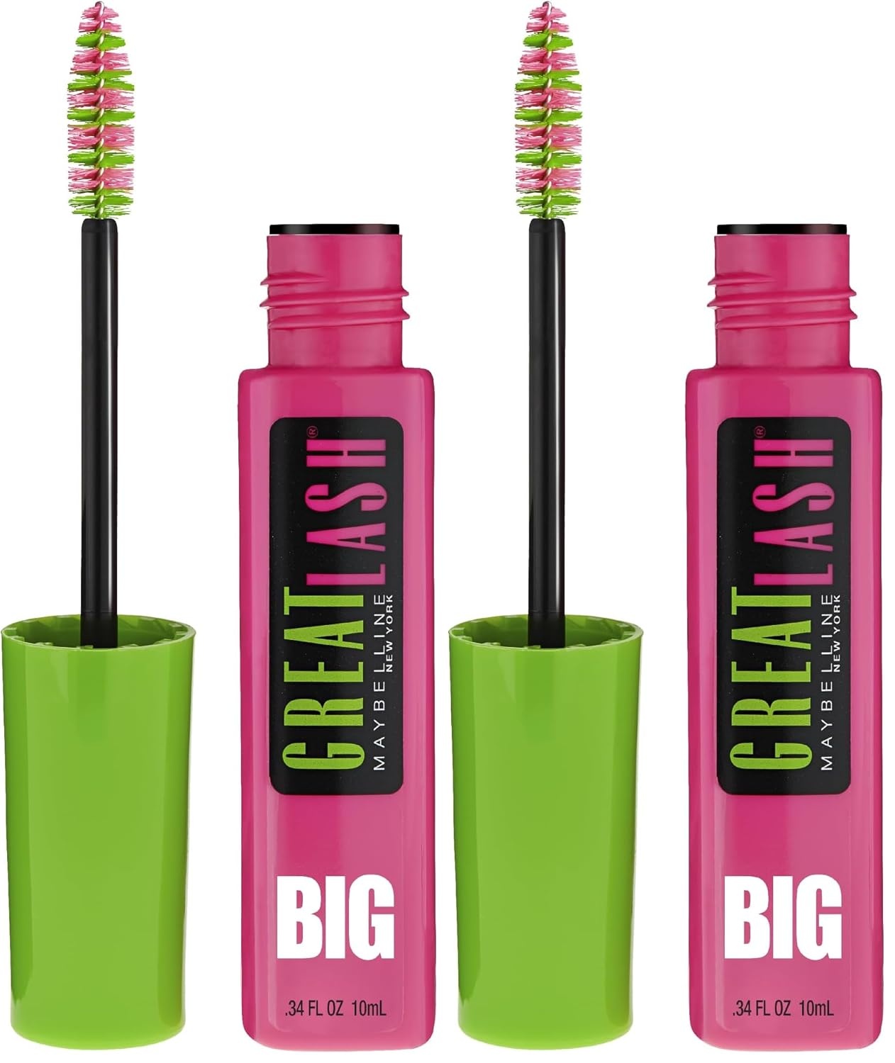 image:imageMaybelline Great Lash BIG Washable Mascara Volumizing Thickening Lengthening Mascara Blackest Black 1 CountBrownish Black