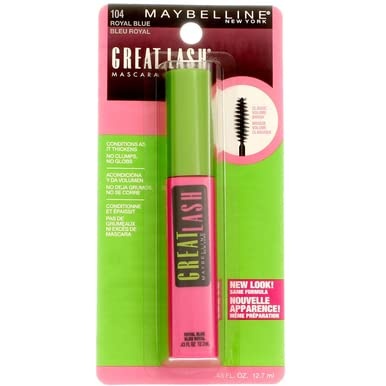 image:imageMaybelline Great Lash Washable Mascara Makeup Volumizing LashDoubling Formula That Conditions As It Thickens Blackest Black 1 CountRoyal Blue