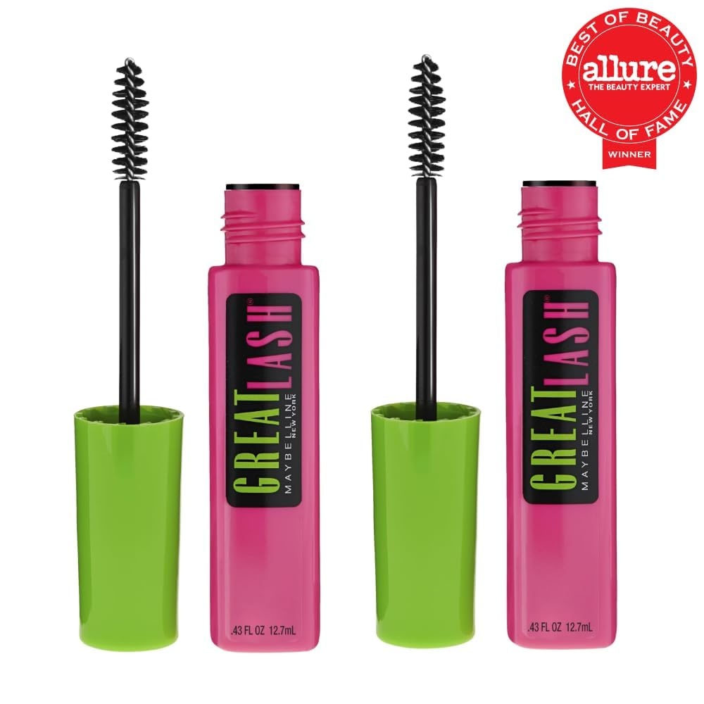 image:imageMaybelline Great Lash Washable Mascara Makeup Volumizing LashDoubling Formula That Conditions As It Thickens Blackest Black 1 CountVery Black