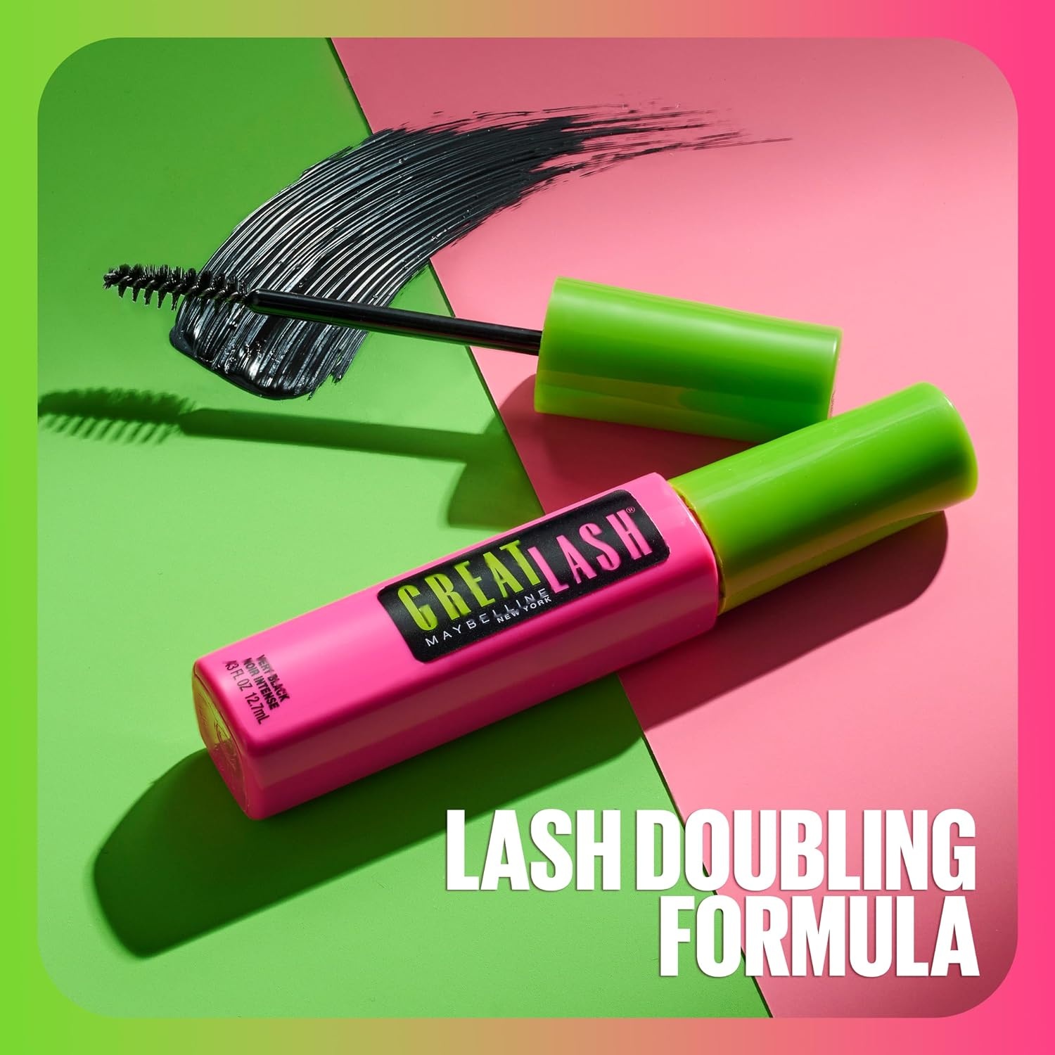 image:imageMaybelline Great Lash Washable Mascara Makeup Volumizing LashDoubling Formula That Conditions As It Thickens Blackest Black 1 CountVery Black