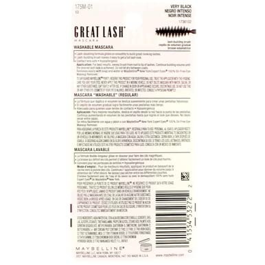 image:imageMaybelline Great Lash Washable Mascara Makeup Volumizing LashDoubling Formula That Conditions As It Thickens Blackest Black 1 CountVery Black