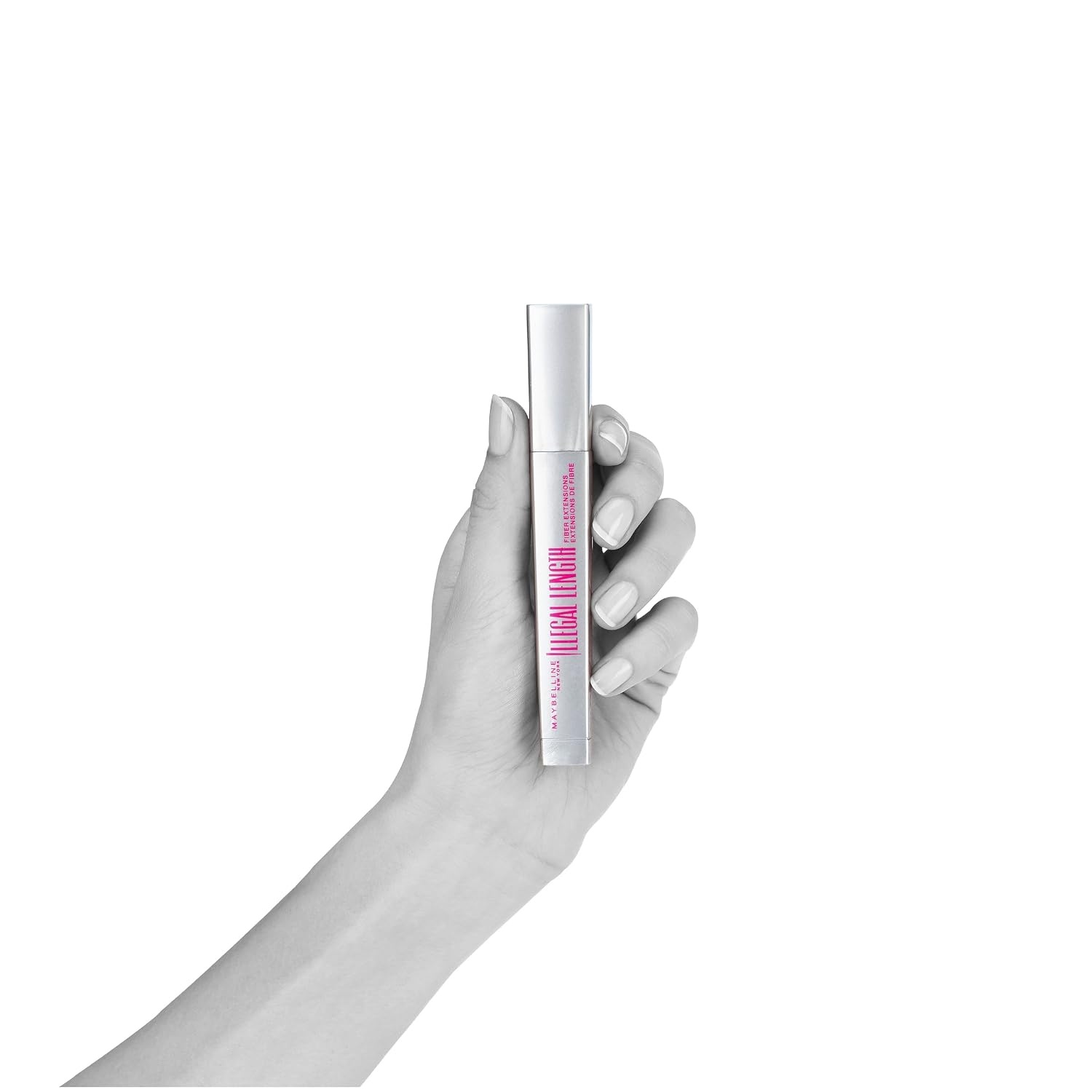 image:imageMaybelline Illegal Length Fiber Extensions Washable Mascara Instant Lashes No Flaking Blackest Black 1 Count