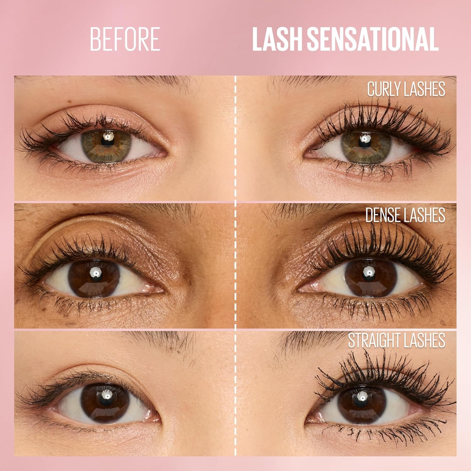 image:imageMaybelline Lash Sensational Washable Mascara Lengthening and Volumizing for a Full Fan Effect Blackest Black 1 CountBROWNISH BLACK