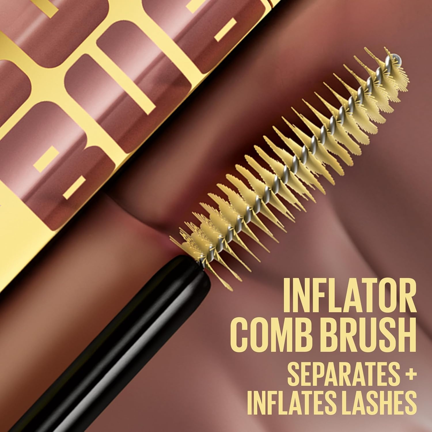 image:imageMaybelline The Colossal Bubble Mascara Buildable Mascara Volume and Length Formula for Bold Separated Sleek Lashes Washable Formula Copper Brown 1 CountBrownish Black