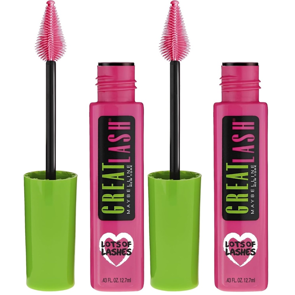 image:imageMaybelline Great Lash Lots Of Lashes Washable Mascara Volumizing Thickening and Curling Mascara Very Black 1 CountBrownish Black