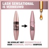 Maybelline Lash Sensational Washable Mascara, Lengthening and Volumizing for a Full Fan Effect, Blackest Black, 1 Count(VERY BLACK)