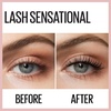 Maybelline Lash Sensational Waterproof Mascara, Lengthening and Volumizing for a Full Fan Effect, Brownish Black, 1 Count(BROWNISH BLACK)