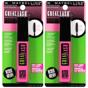 Maybelline Great Lash Lots Of Lashes Washable Mascara, Volumizing, Thickening and Curling Mascara, Very Black, 1 Count(Washable Blackest Black)