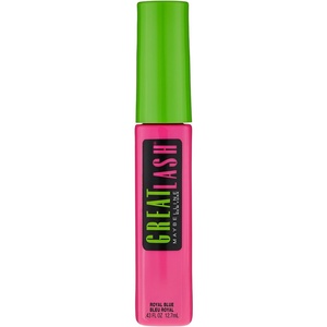 Maybelline Great Lash Washable Mascara Makeup, Volumizing Lash-Doubling Formula That Conditions As It Thickens, Blackest Black, 1 Count(Royal Blue)