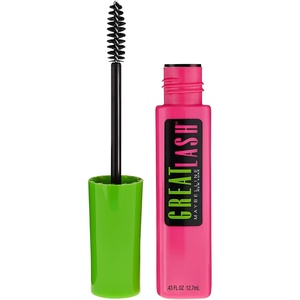 Maybelline Great Lash Washable Mascara Makeup, Volumizing Lash-Doubling Formula That Conditions As It Thickens, Blackest Black, 1 Count(Washable Dark Brown)