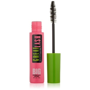 Maybelline Great Lash Washable Mascara Makeup, Volumizing Lash-Doubling Formula That Conditions As It Thickens, Blackest Black, 1 Count(black)