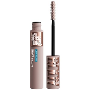 Maybelline Lash Sensational Body Washable Mascara, Volume and Length Formula for 24HR Lash Lift, Smudge and Clump-Resistant, Blackest Black(VERY BLACK WATERPROOF)