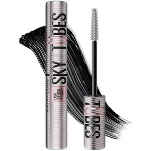 Maybelline Lash Sensational Sky Tubes Tubing Mascara, Extension-Like Lengthening Mascara, 24HR Eye Makeup with Shea Butter & Castor Oil, Very Black, 1 Count