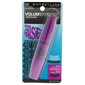 Maybelline Volum’ Express Falsies Volumizing, Washable Mascara, Blackest Black, 1 Count(Black Drama)