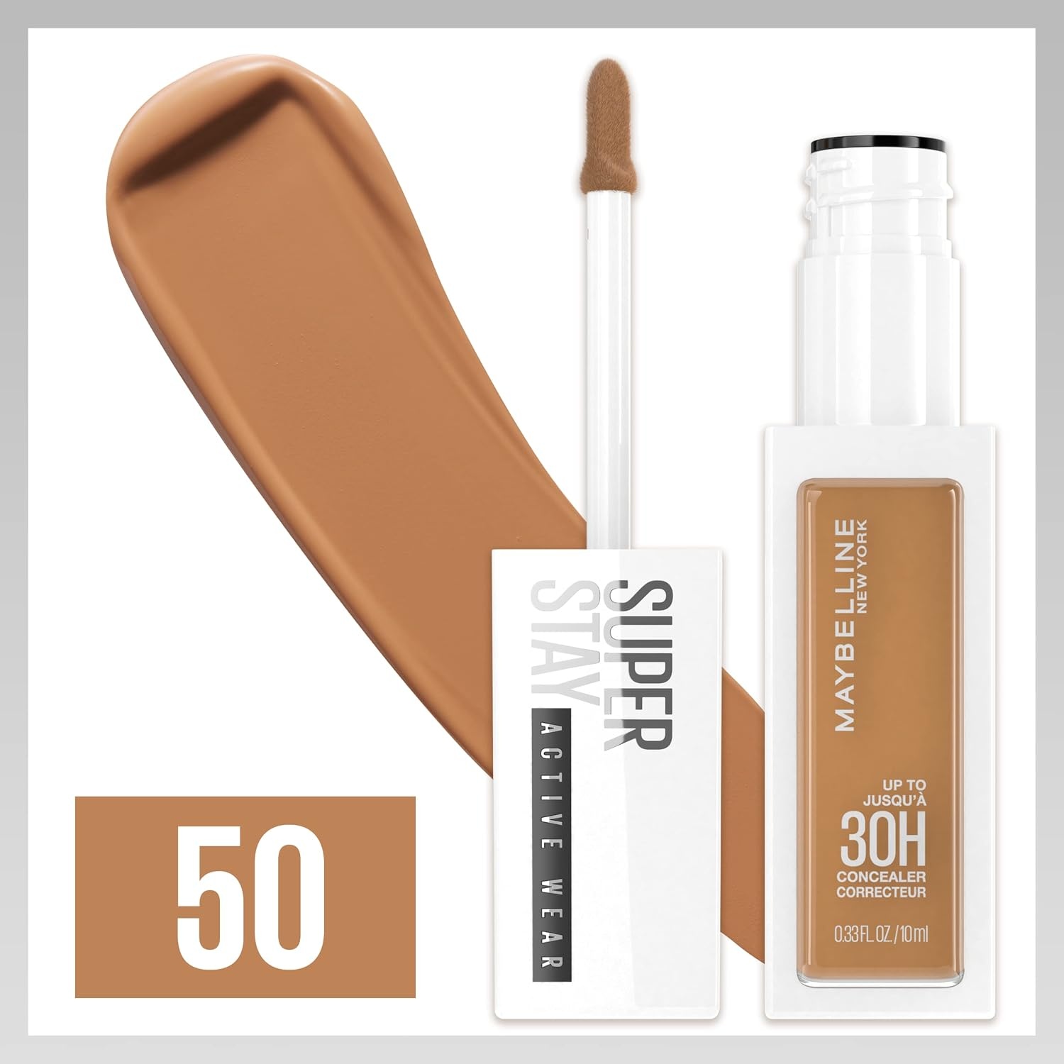 image:imageMaybelline Super Stay Liquid Concealer Makeup Full Coverage Concealer Up to 30 Hour Wear Transfer Resistant Natural Matte Finish Oilfree Available in 16 Shades 15 1 CountSS CONCEALER 50