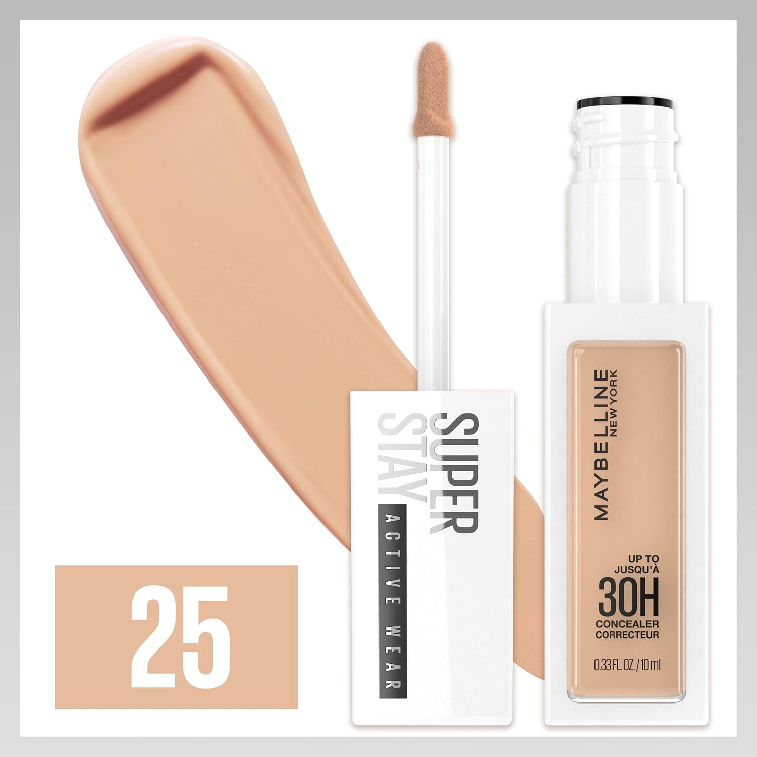 image:imageMaybelline Super Stay Liquid Concealer Makeup Full Coverage Concealer Up to 30 Hour Wear Transfer Resistant Natural Matte Finish Oilfree Available in 16 Shades 15 1 CountSS CONCEALER 25