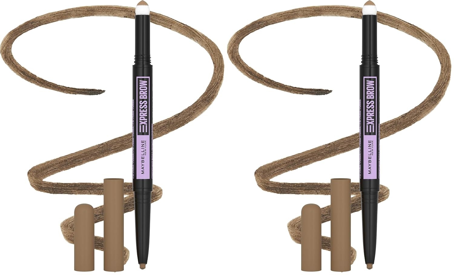 image:imageMaybelline Express Brow 2In1 Pencil and Powder Eyebrow Makeup Deep Brown 1 Count250 Blonde