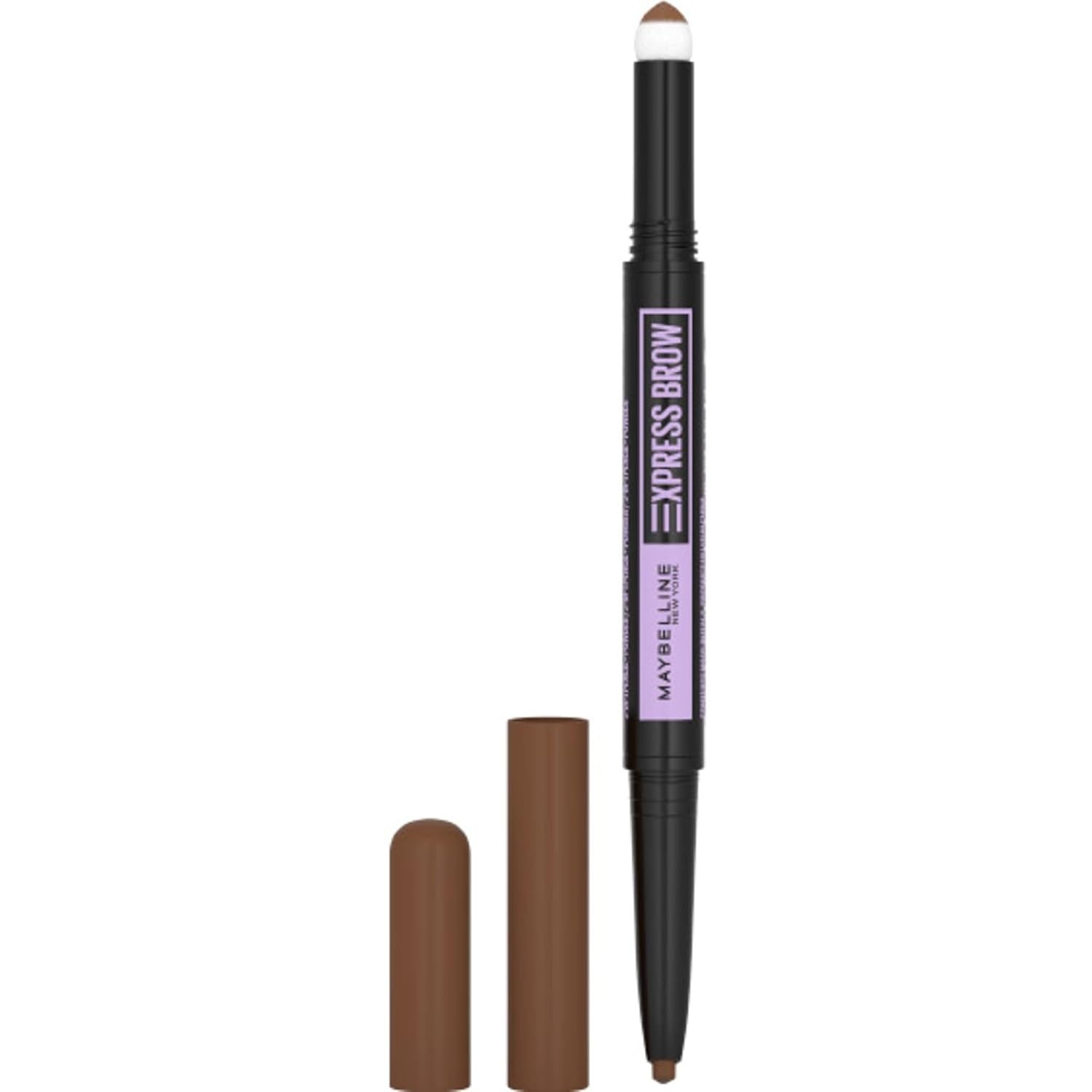 image:imageMaybelline Express Brow 2In1 Pencil and Powder Eyebrow Makeup Deep Brown 1 Count255 Soft Brown