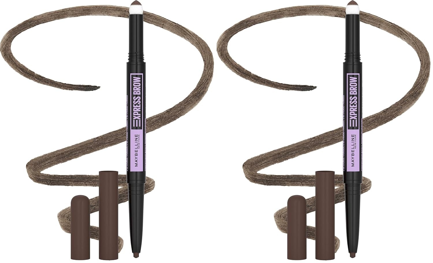 image:imageMaybelline Express Brow 2In1 Pencil and Powder Eyebrow Makeup Deep Brown 1 Count260 Deep Brown