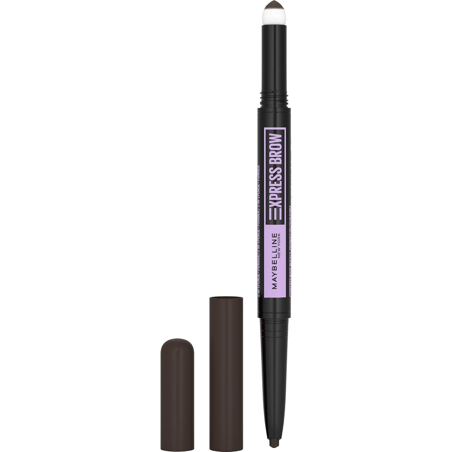 image:imageMaybelline Express Brow 2In1 Pencil and Powder Eyebrow Makeup Deep Brown 1 Count262 Black Brown