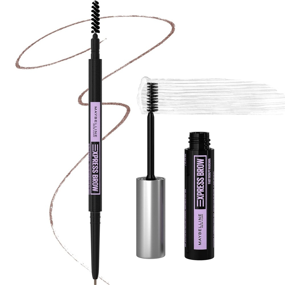 image:imageMaybelline Express Brow Ultra Slim Eyebrow Makeup Brow Pencil with Precision Tip and Spoolie for Defined Eyebrows Soft Brown 255 1 CountSOFT BROWN CLEAR FAST SCULPT BUNDLE