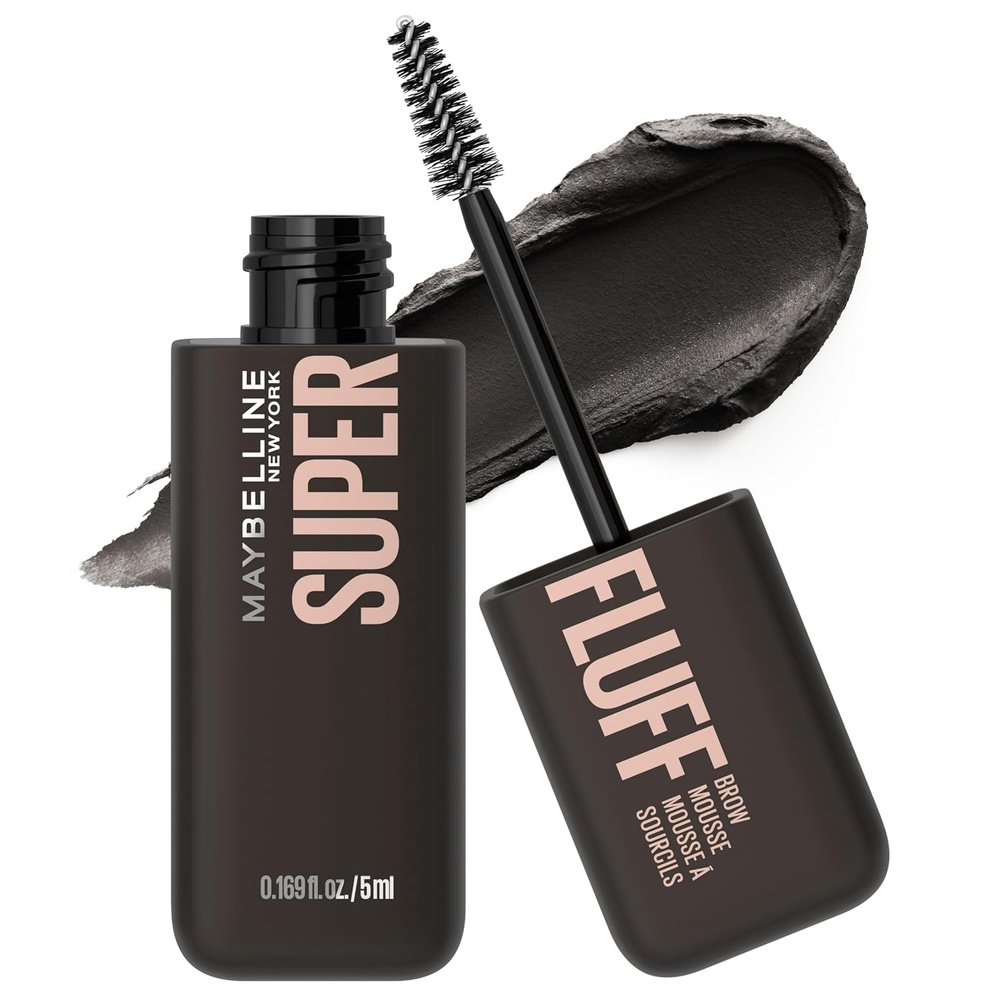 image:imageMaybelline Superfluff Volumizing Brow Mousse All Day Tinted Brow Gel For Soft Full Brows Medium Brown 1 CountBLACK